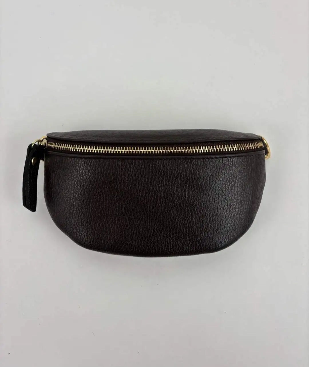 Leder Bauchtasche Dunkelbraun