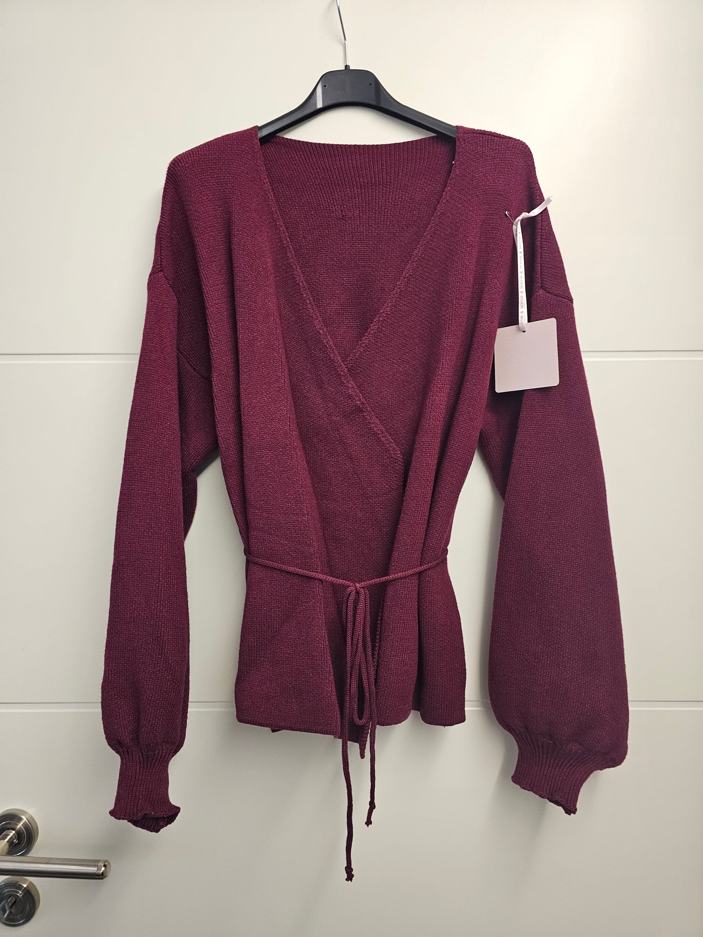 Wickel-Cardigan Bordeaux