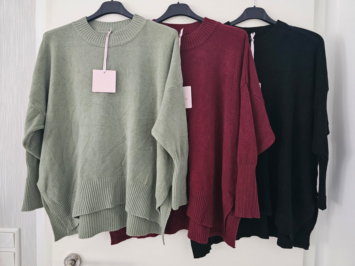 Strickpullover Merle mit Schlitz versch. Farben