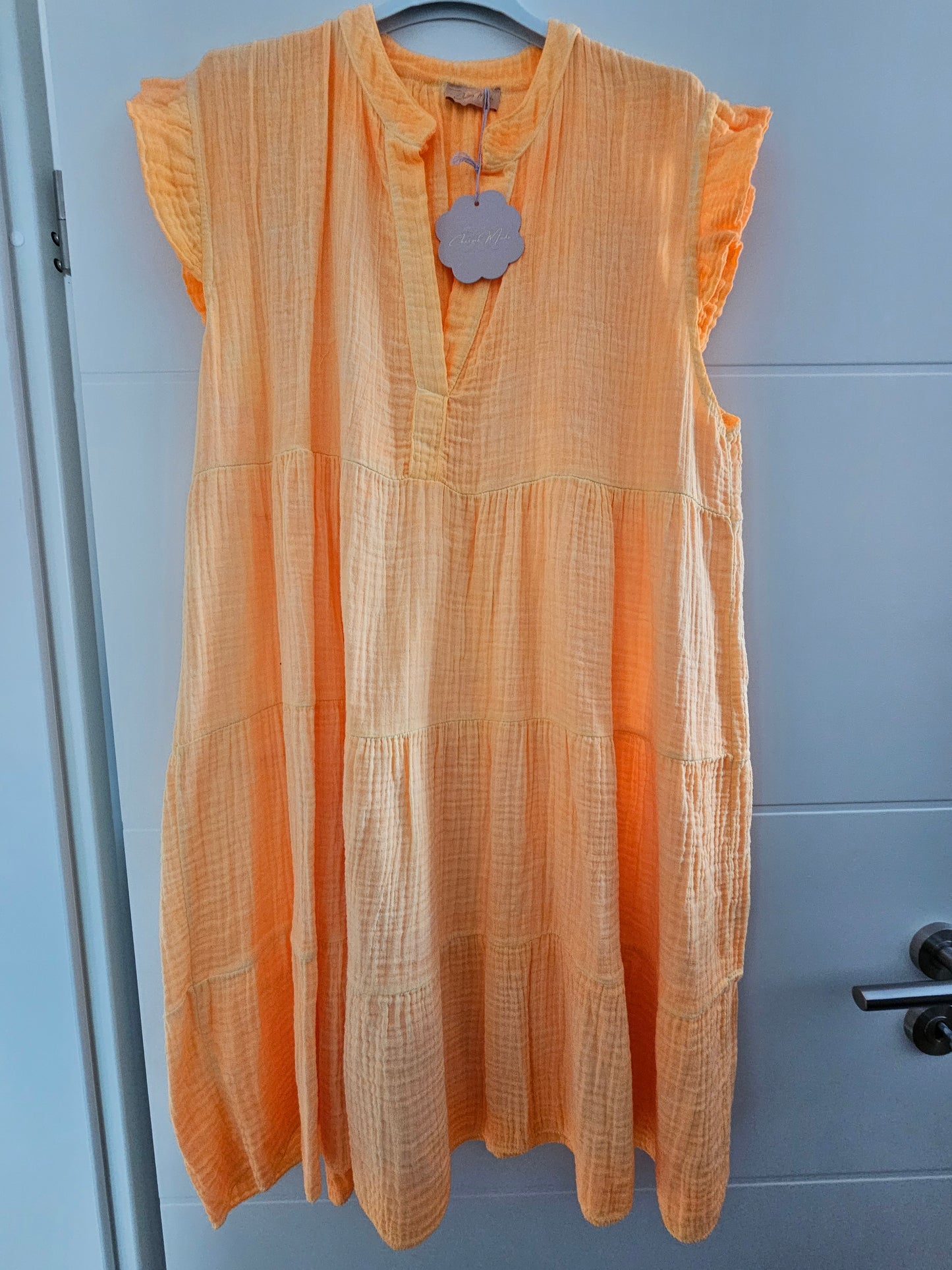 Musselinkleid Mimi neon Orange