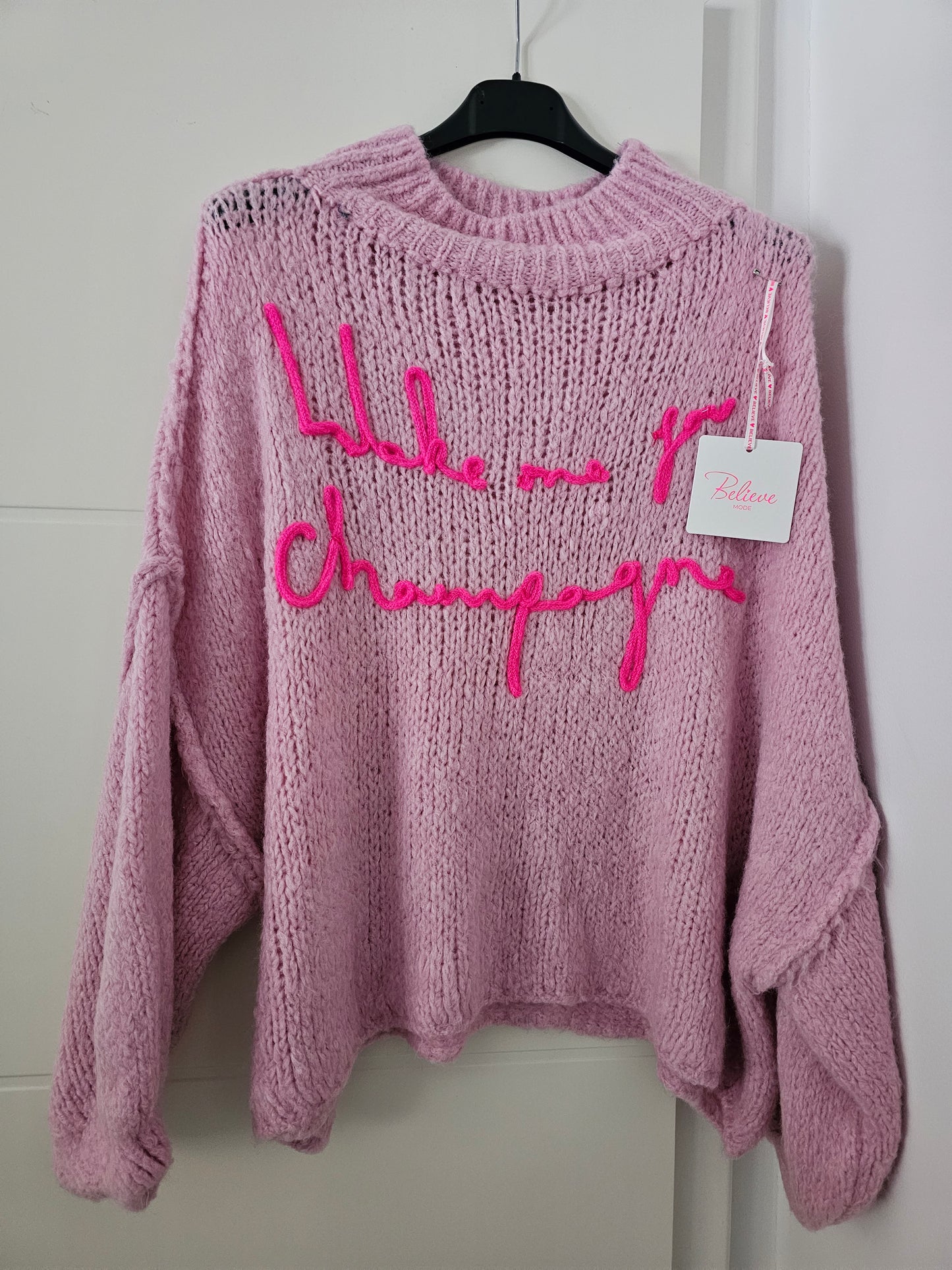 Pullover "Wake me for Champagne" versch. Farben