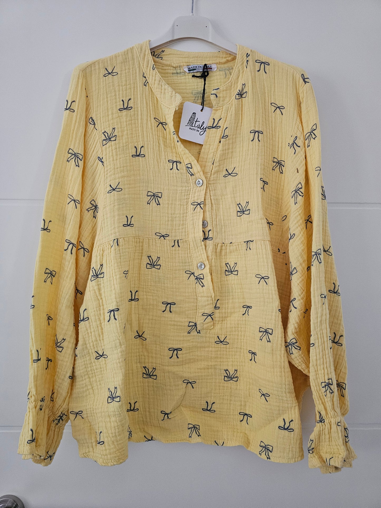 Musselin Bluse Sun mit Schleifen