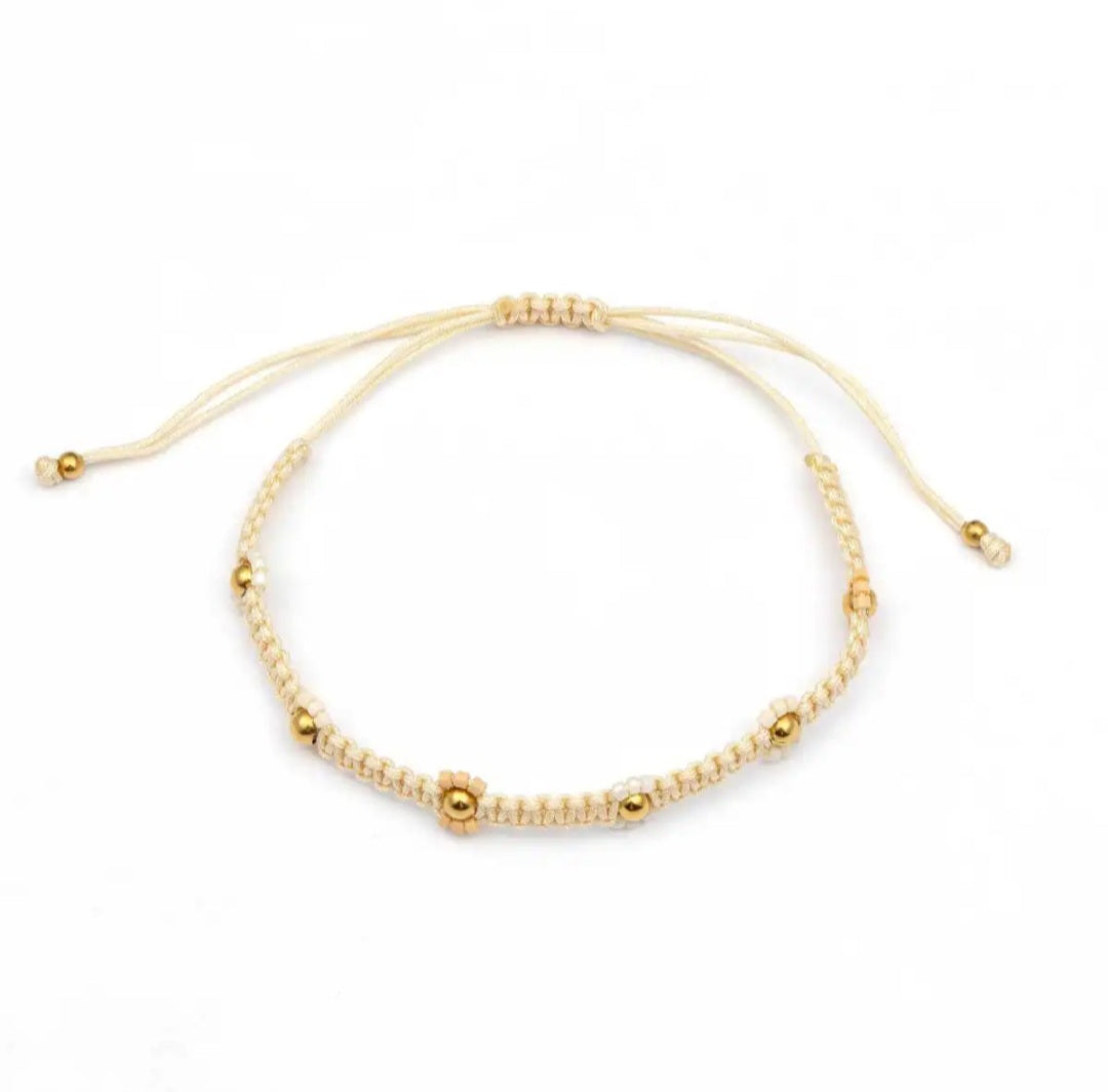 Armband beige Flower