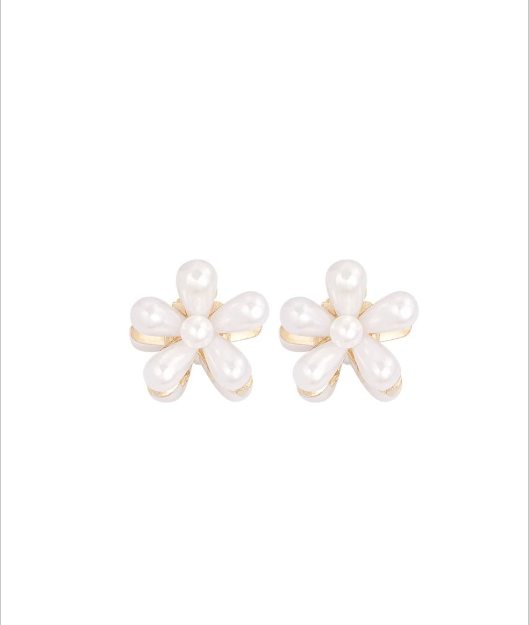 Haarspange mit Perlenblüte 2er Set