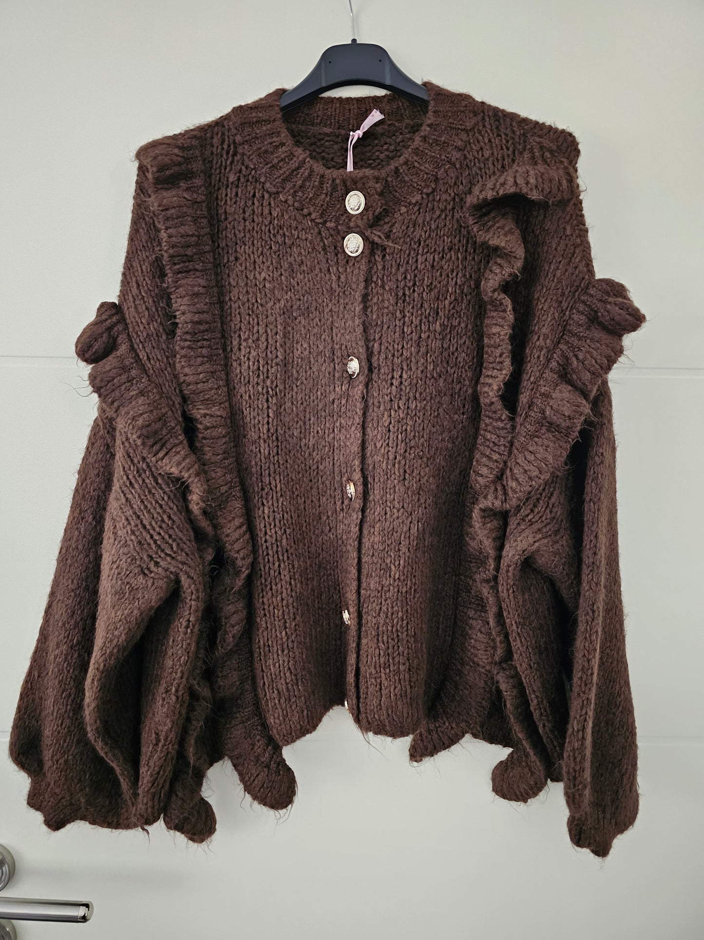 Cardigan Rüschi Schoko