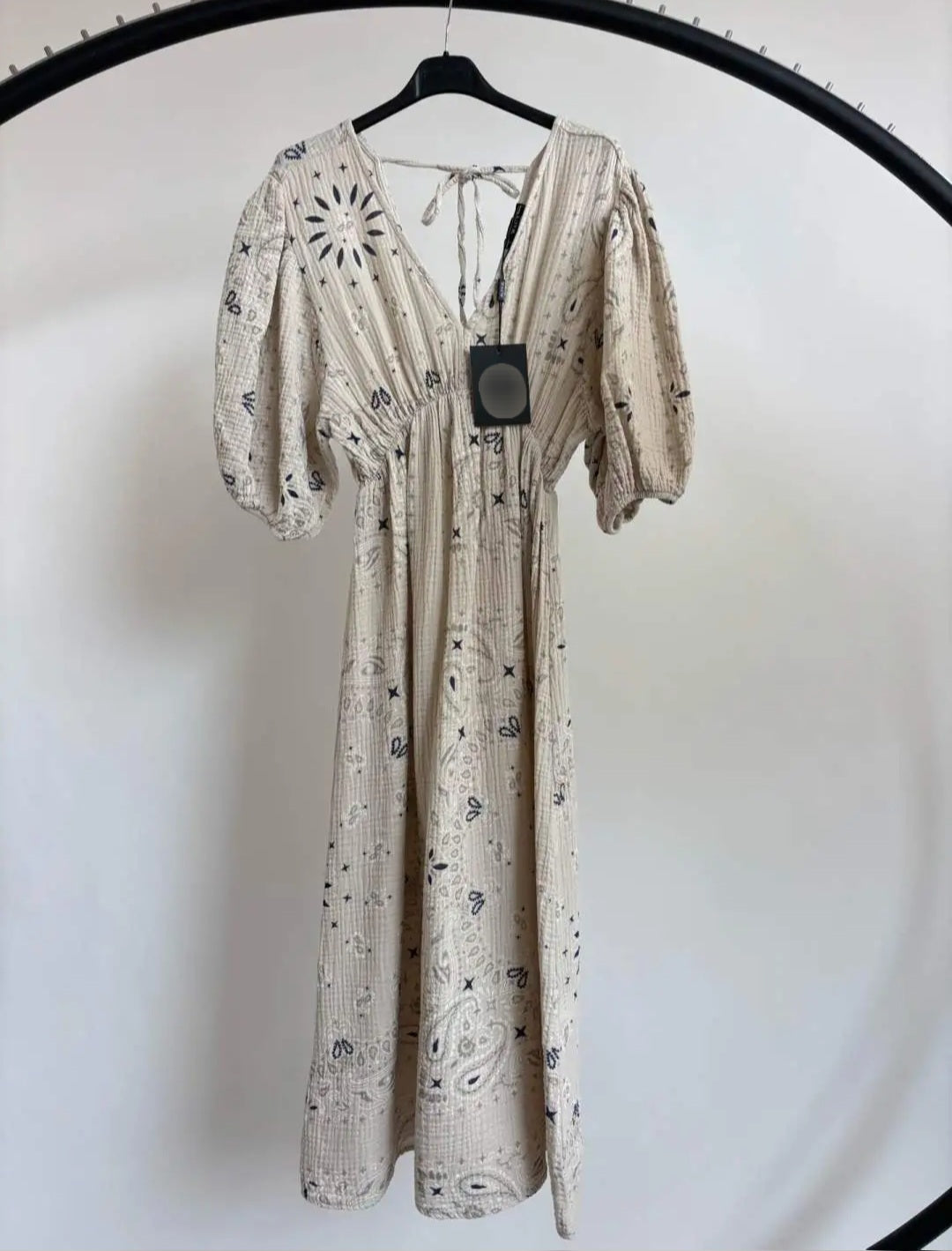 Musselinkleid Liz Beige