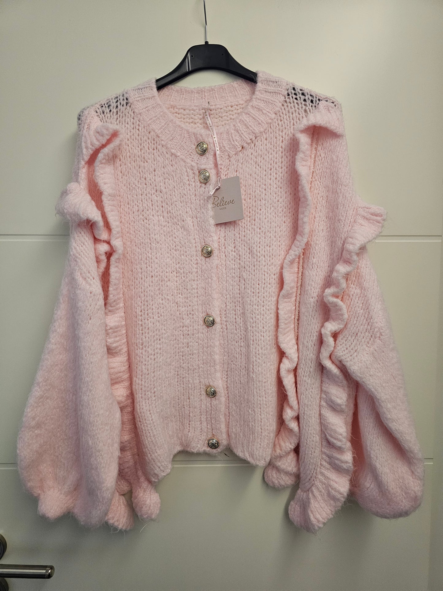 Cardigan Rüschi Rosa