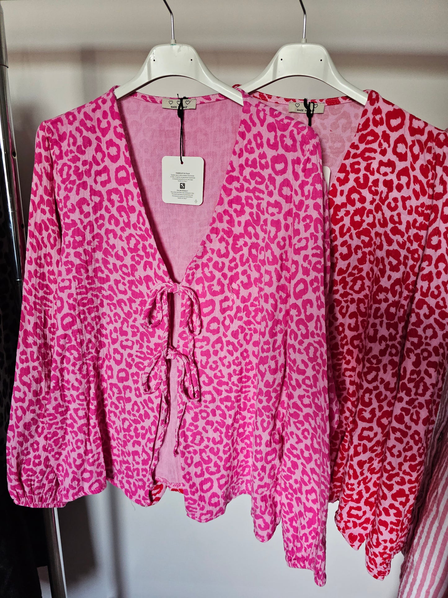 Musselin Bluse Schleifi Leo