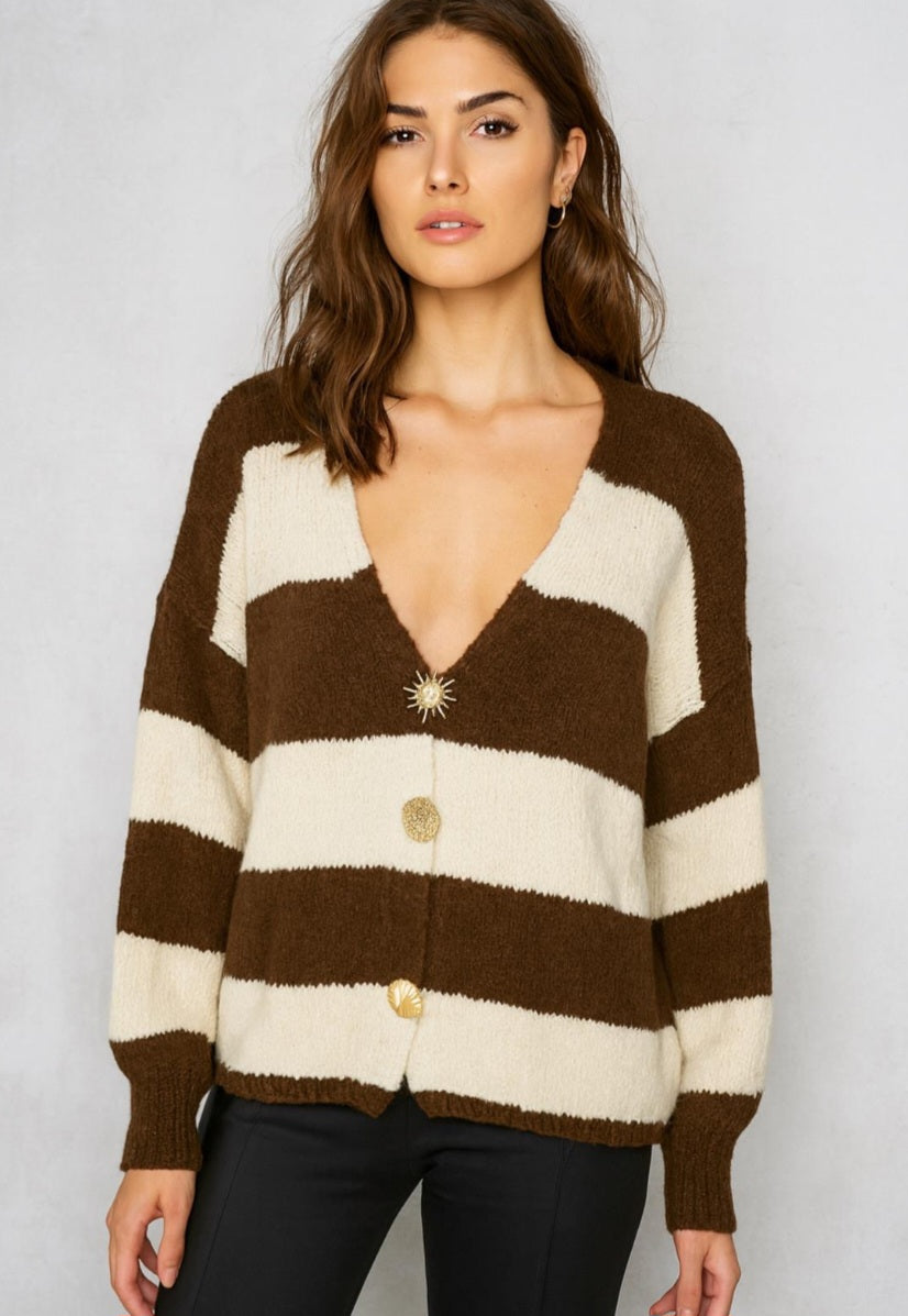 Strick-Cardigan Hanna braun