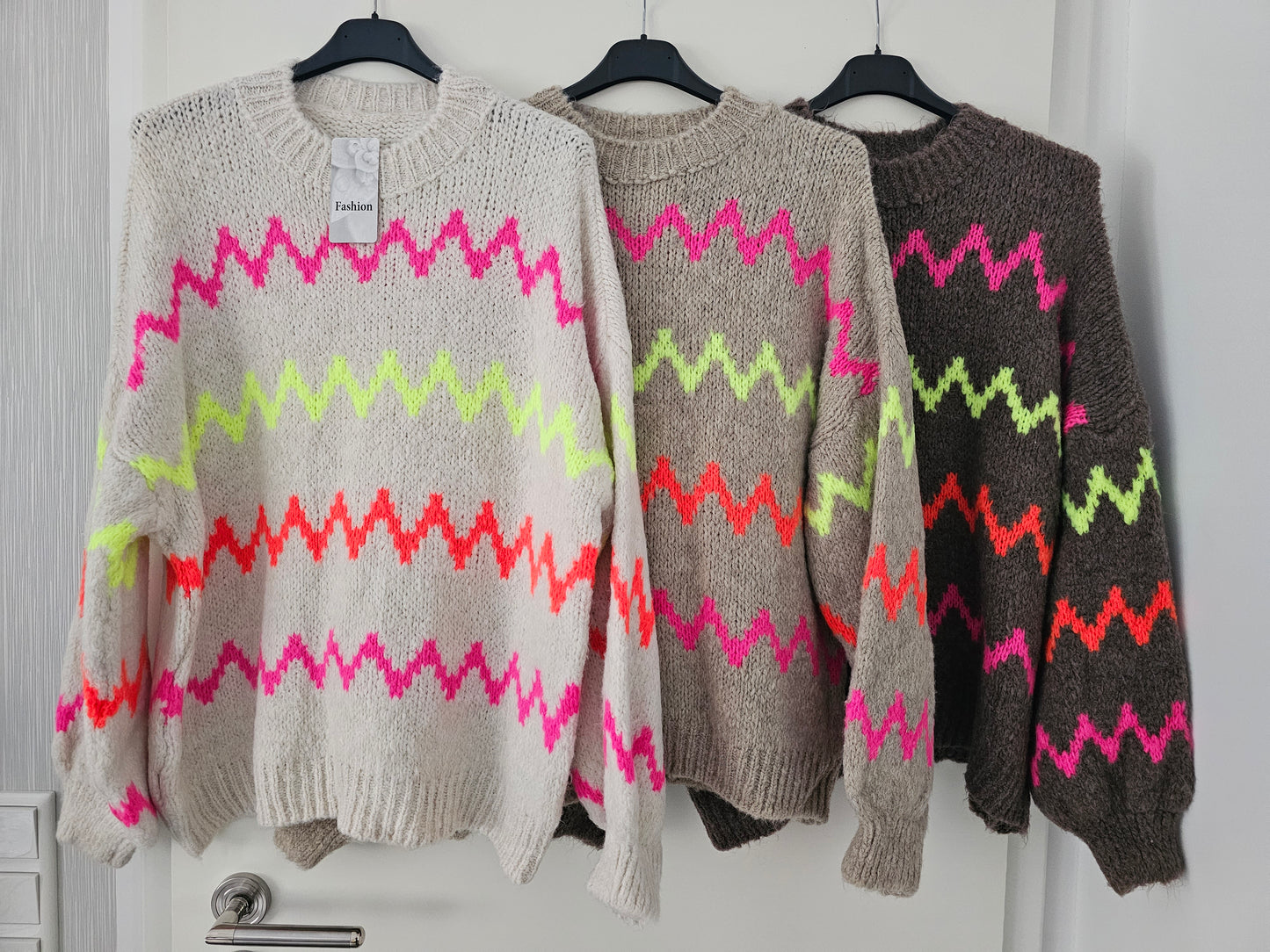 Strickpullover mit Zickzackmuster