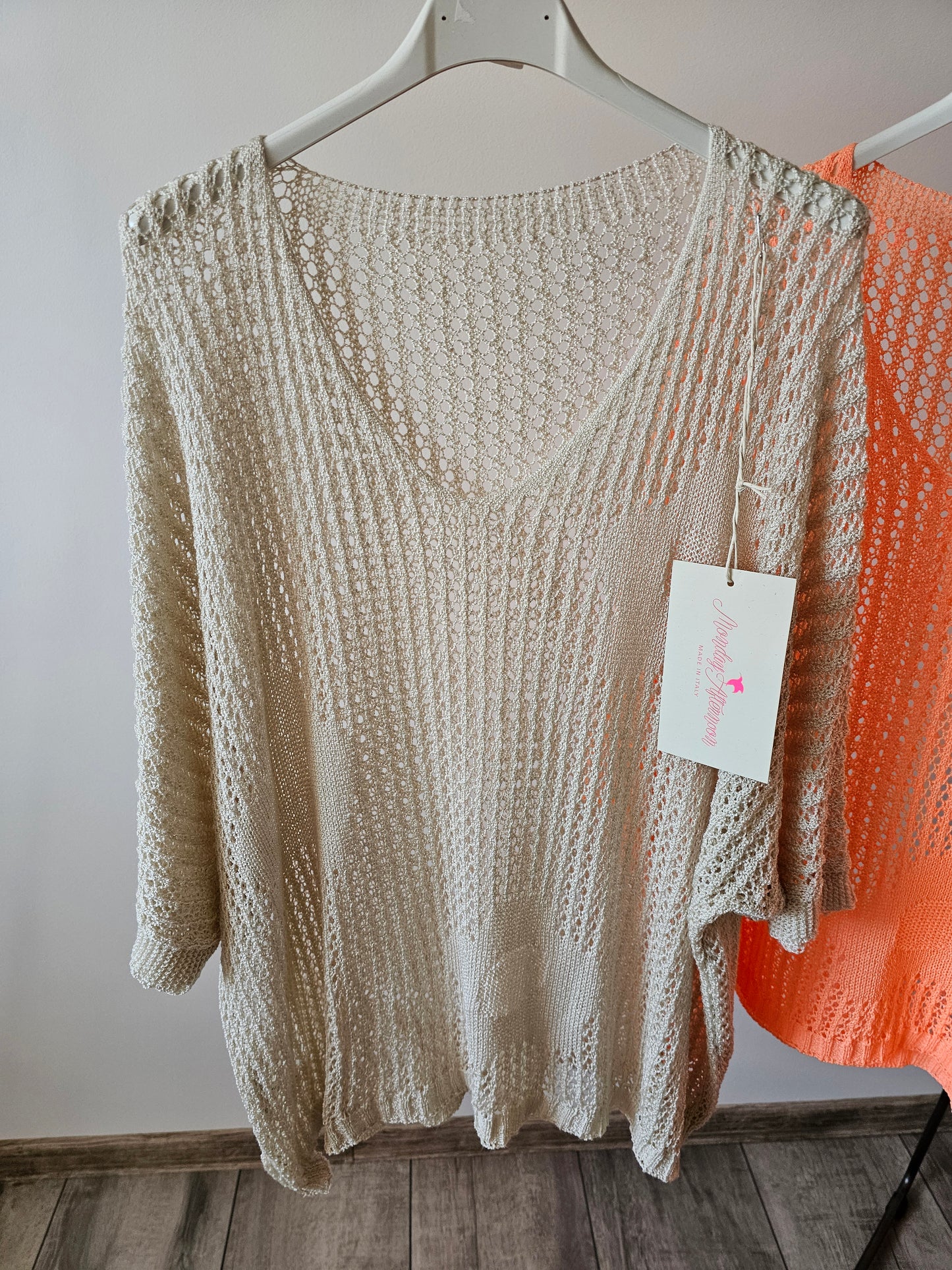 Strickpullover Loch Blume