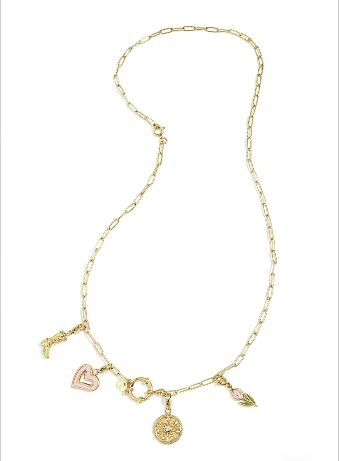 2-in-1-Halskette und -Armband mit ovalen Gliedern