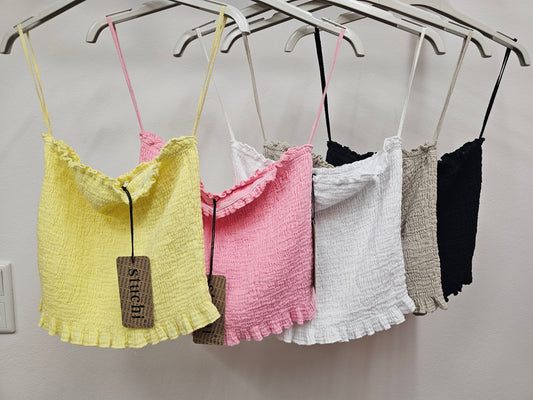 Musselin Bandeau Top versch. Farben