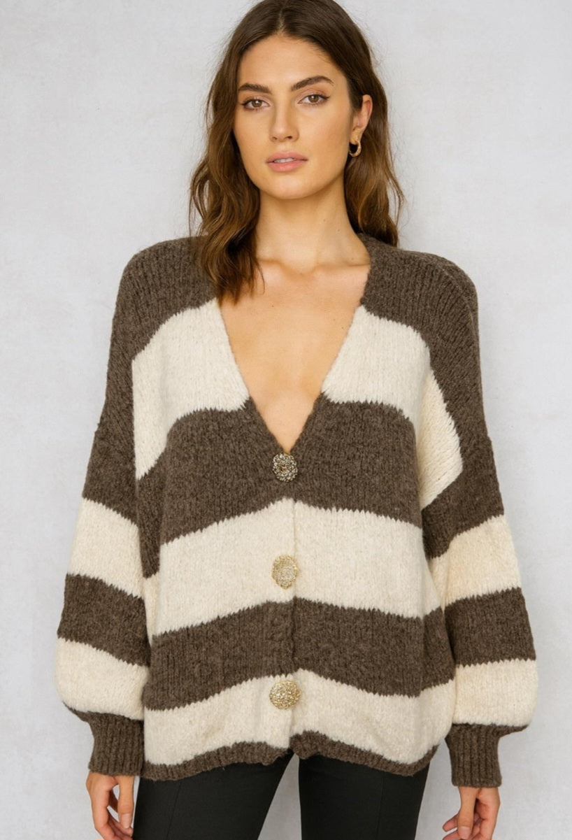 Strick-Cardigan Hanna taupe