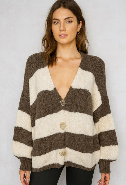 Strick-Cardigan Hanna taupe