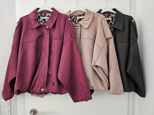 Jacke Wildleder-Optik