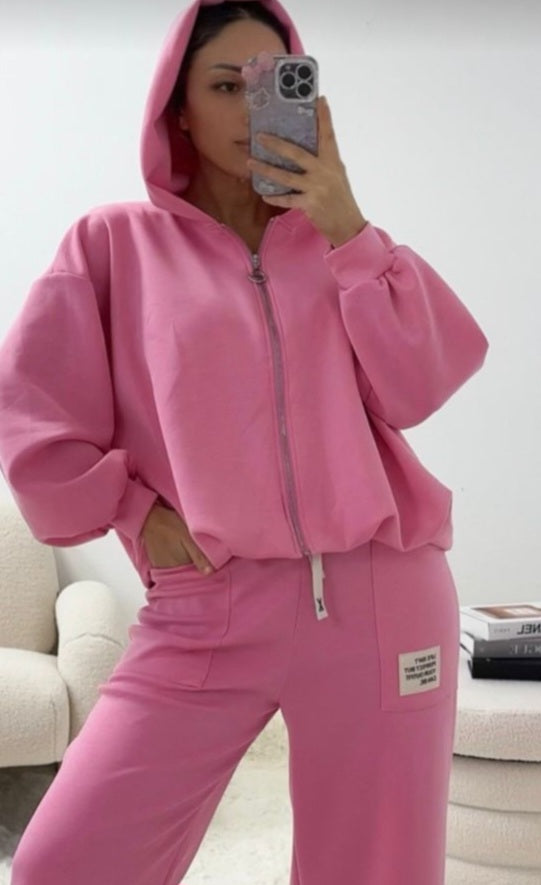 Lockere Sweatshirt Jacke gerafft versch. Farben