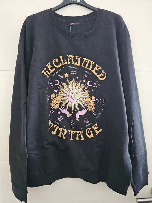 Sweatshirt mit Sonnen- und Mondprint