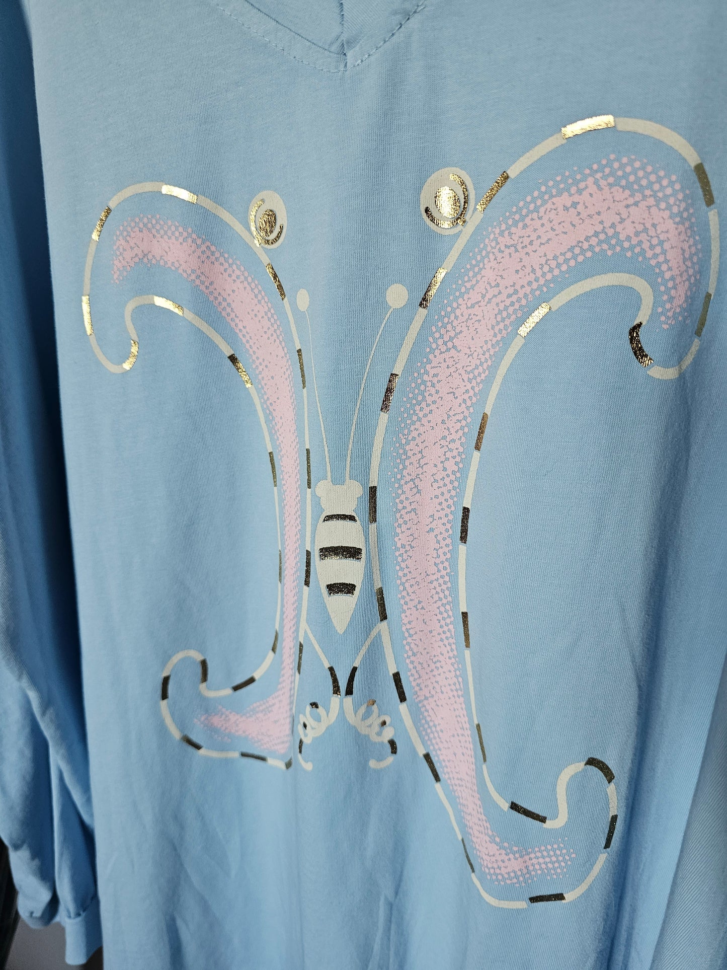 Oberteil Butterfly hellblau