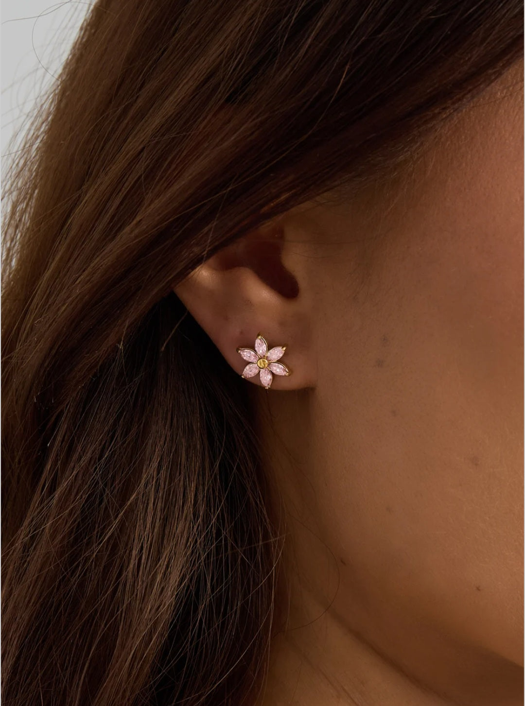 Ohrstecker mit Zirkonblume