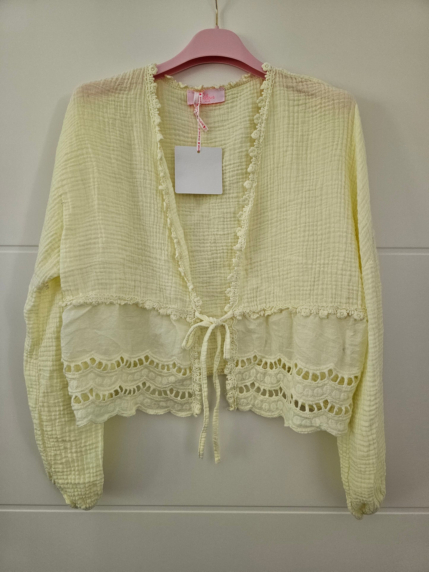 Musselin Bluse Merle hellgelb