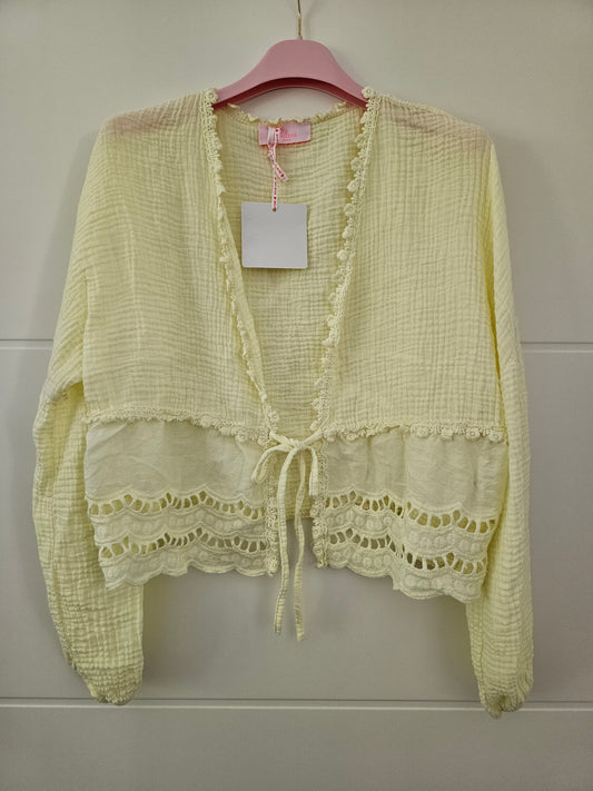 Musselin Bluse Merle hellgelb