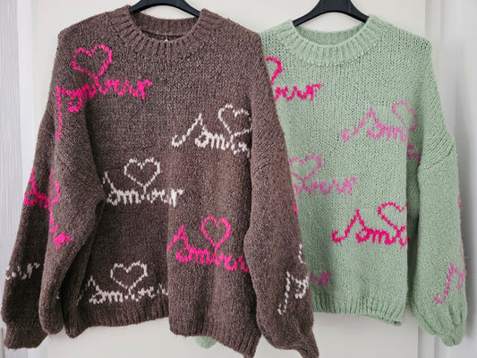 Pullover Amour versch. Farben