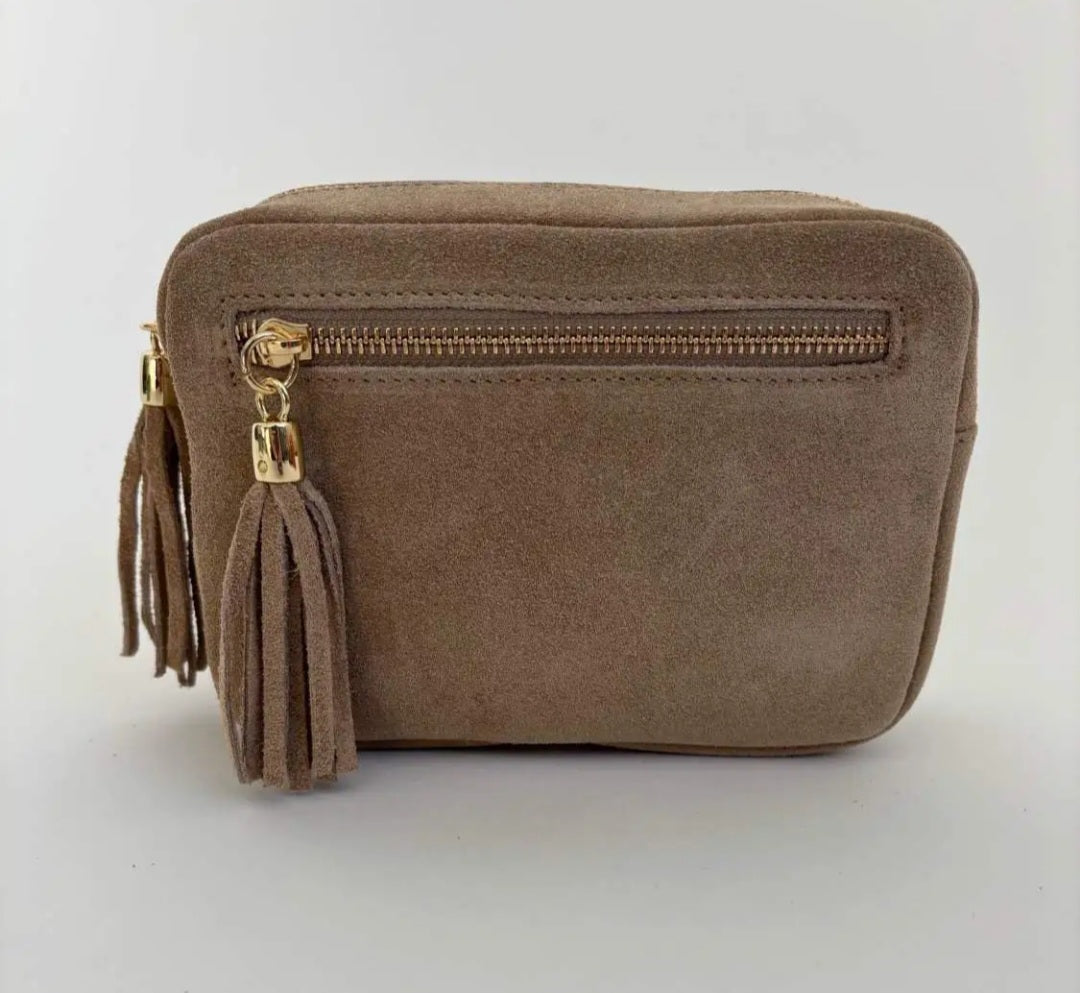 Wildleder Tasche Mila Bag Hell Taupe