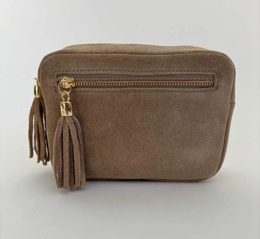 Wildleder Tasche Mila Bag Hell Taupe