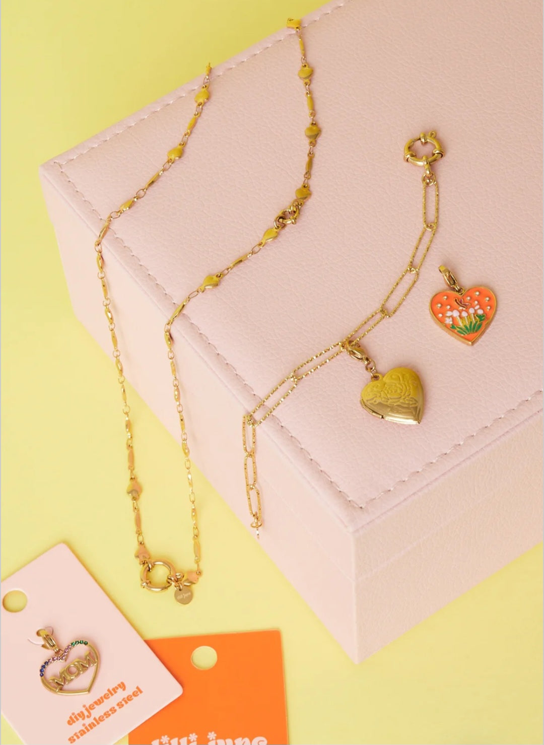 Charm Armband mit Frontverschluss und langen Gliedern