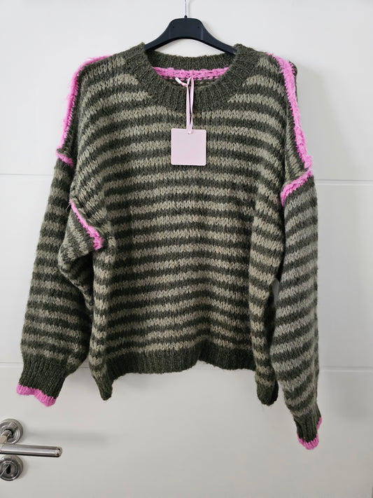 Pullover Stripes Khaki