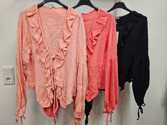 Cutie Schleifen Bluse versch. Farben