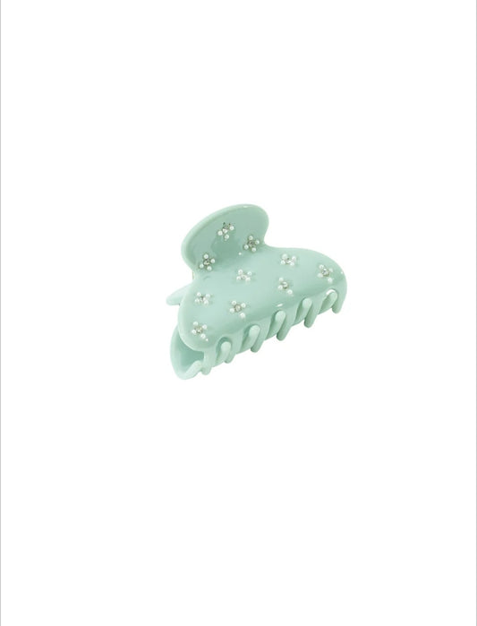 Mini-Glitzer-Haarspange Mint
