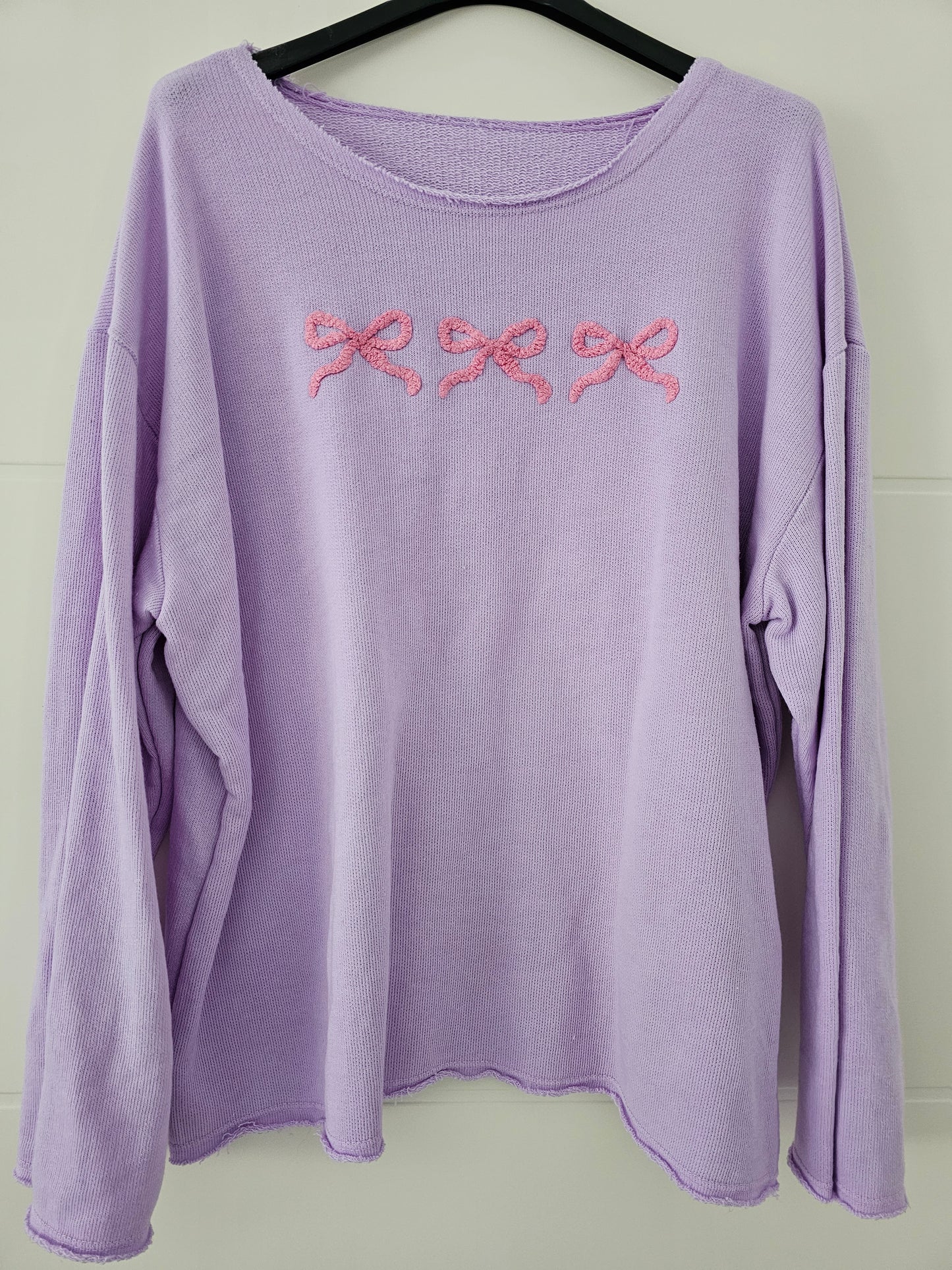 Sweater Schleifi Flieder/Rosa