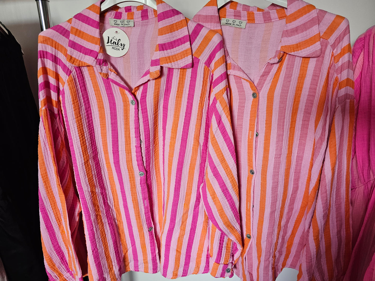 Musselin Bluse Streifen