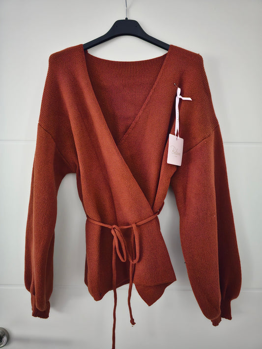 Wickel-Cardigan Rost