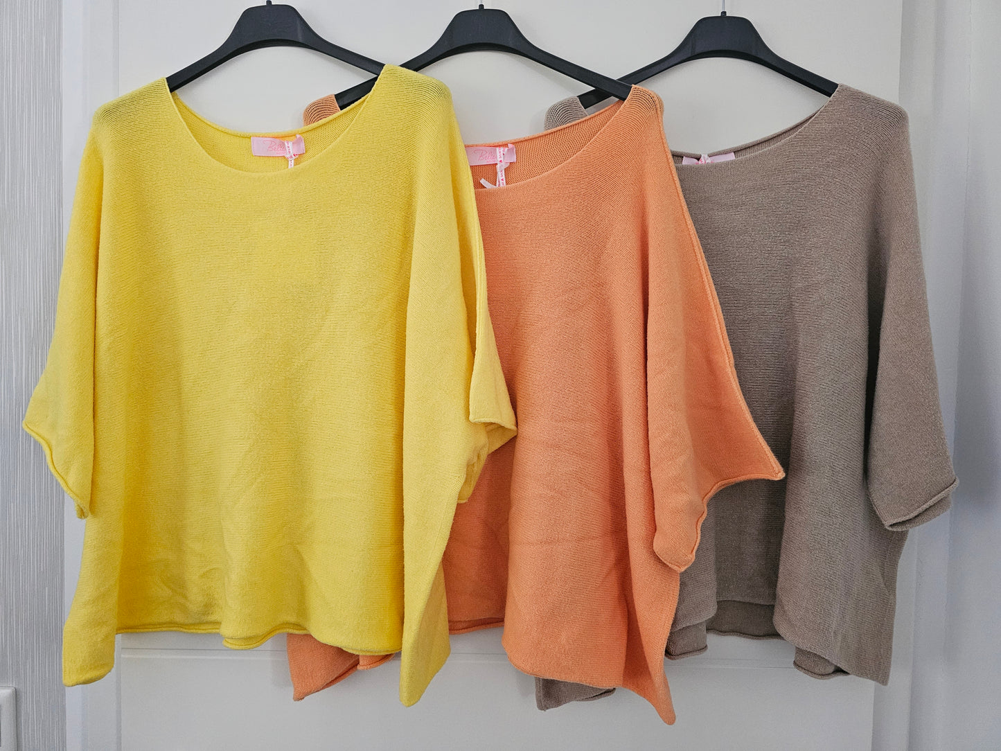 Oversize Pullover mit Kurzarm versch. Farben