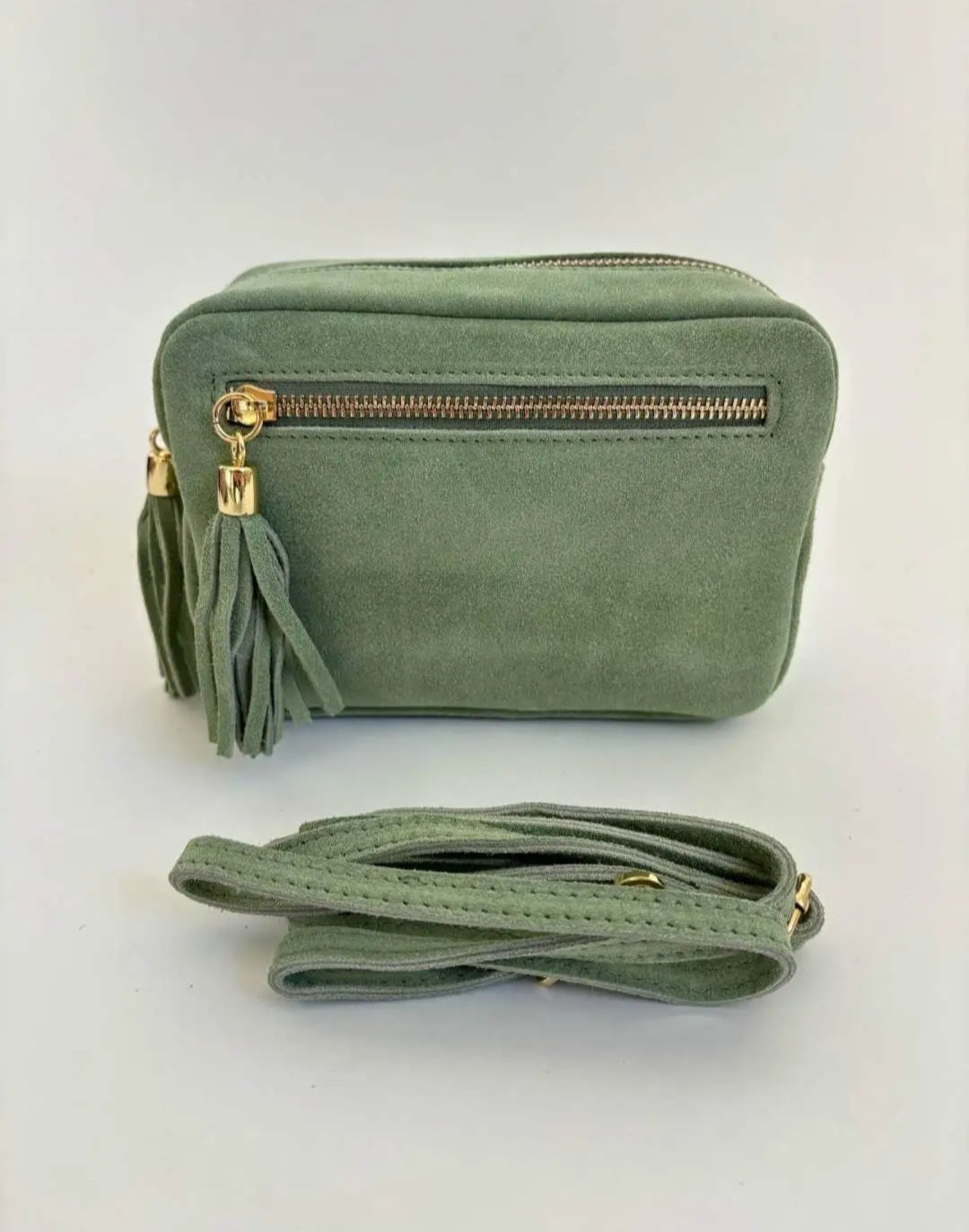 Wildleder Tasche Mila Bag Grün
