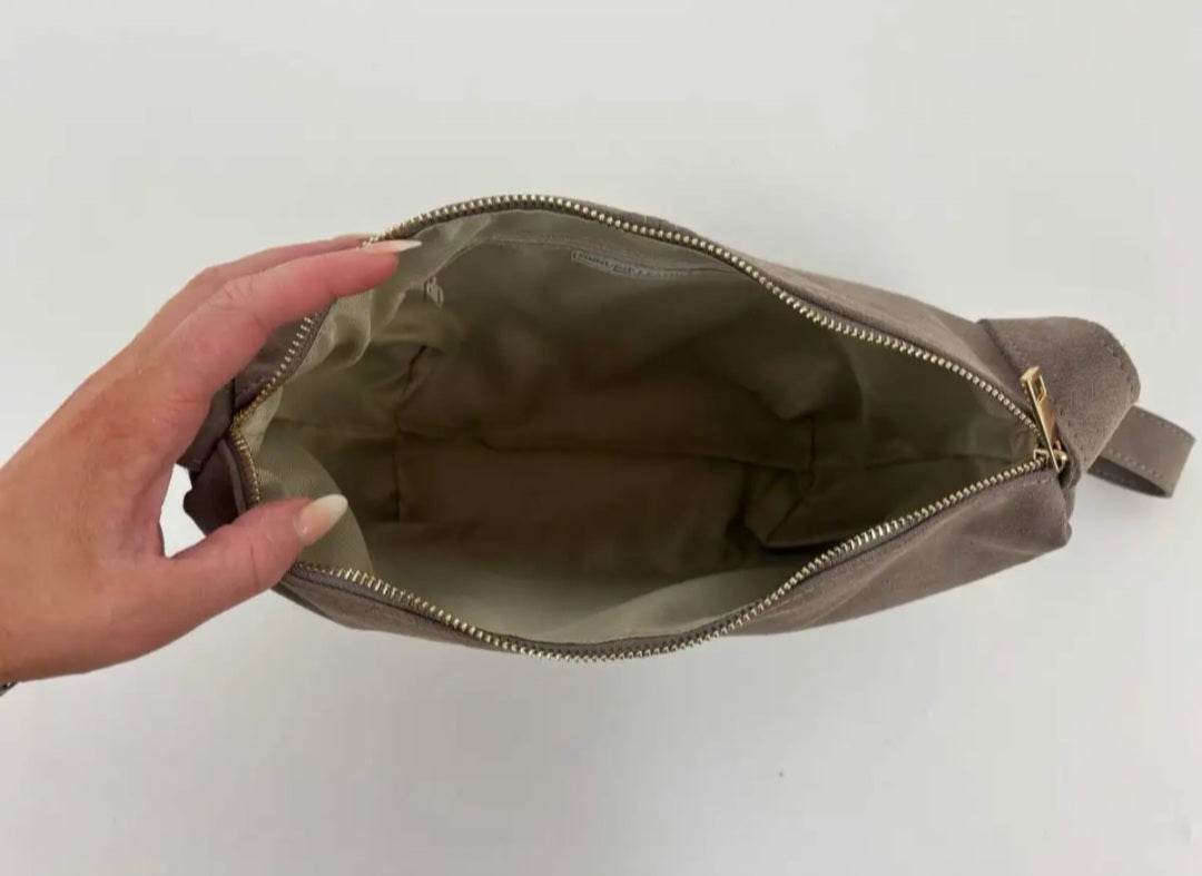 Tasche Wildleder Novi Bag Hell Taupe