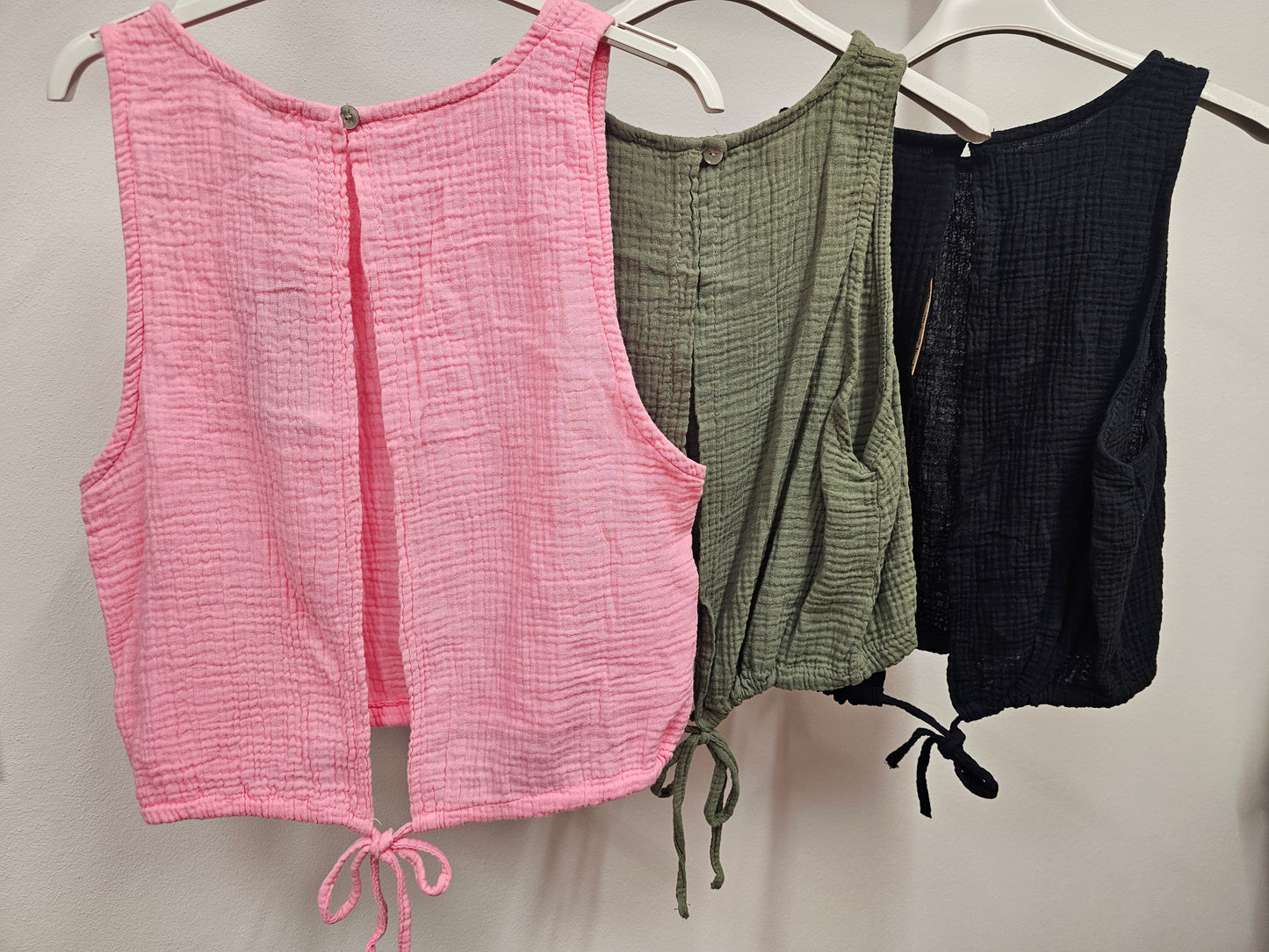 Musselin Cropped Top