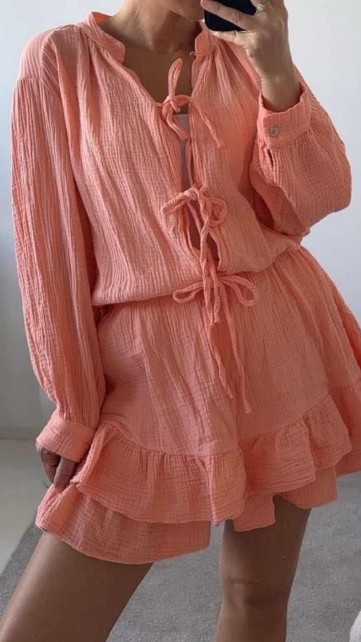 Musselin Jumpsuit Schleifi