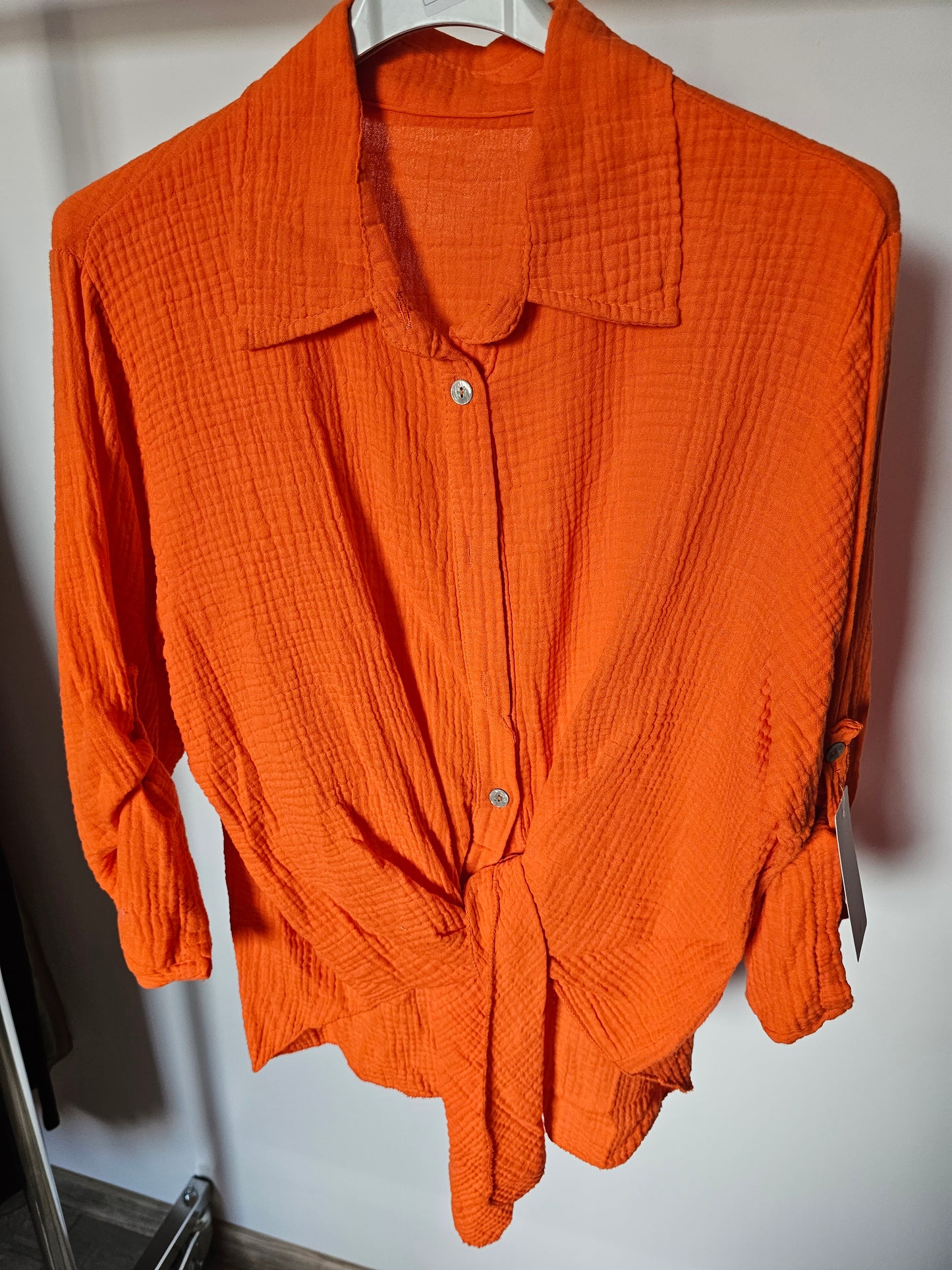 Musselin Knoten-Bluse