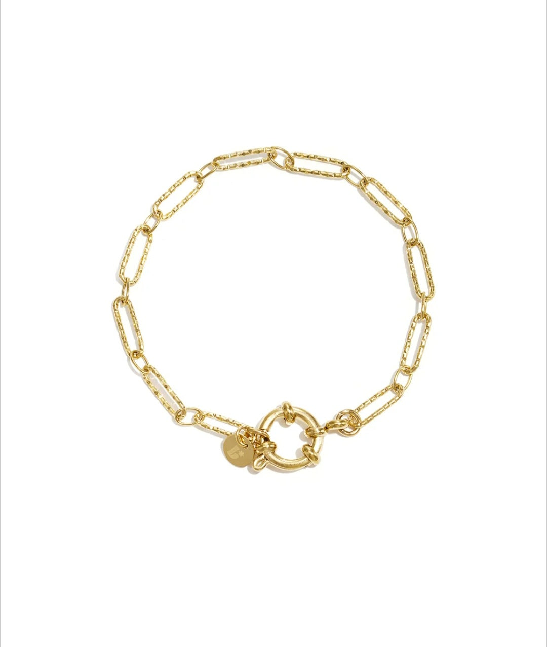 Charm Armband mit Frontverschluss und abwechselnden Gliedern
