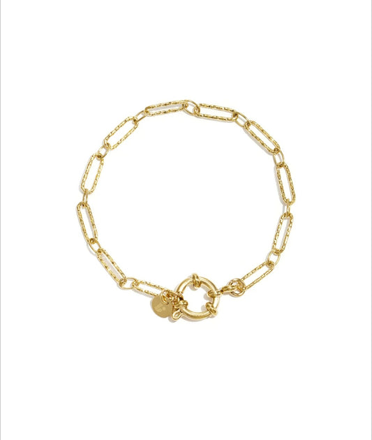 Charm Armband mit Frontverschluss und abwechselnden Gliedern