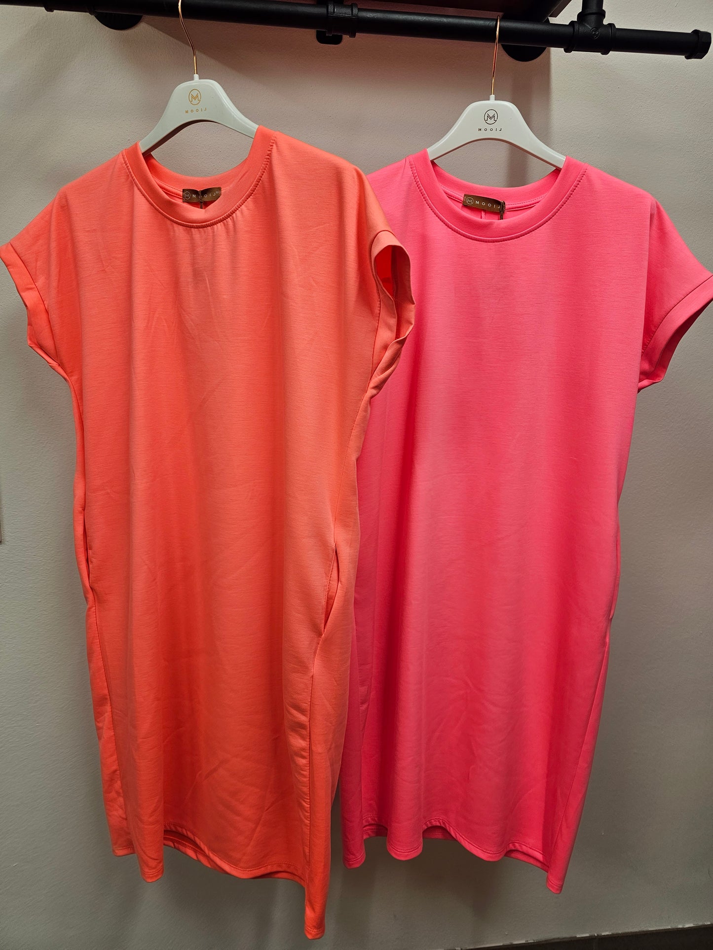 Butterstoff T-Shirt Kleid Sophia Neon versch. Farben
