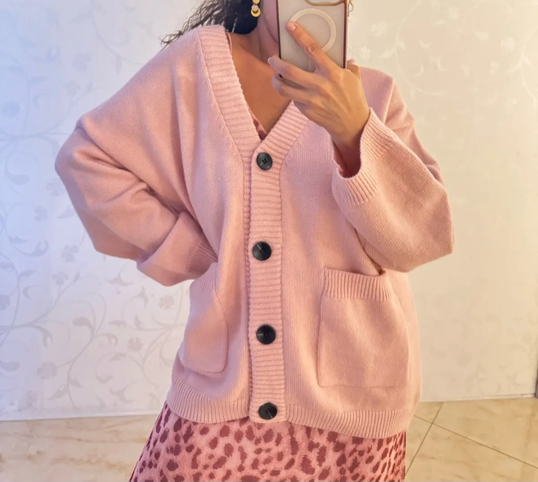 Oversize Cardigan Rose