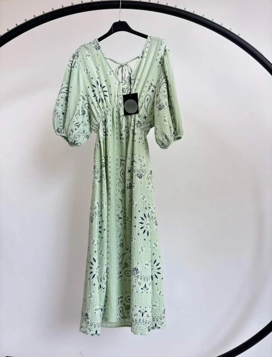 Musselinkleid Liz Mint