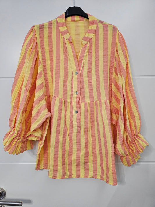 Musselin Bluse Valea gestreift