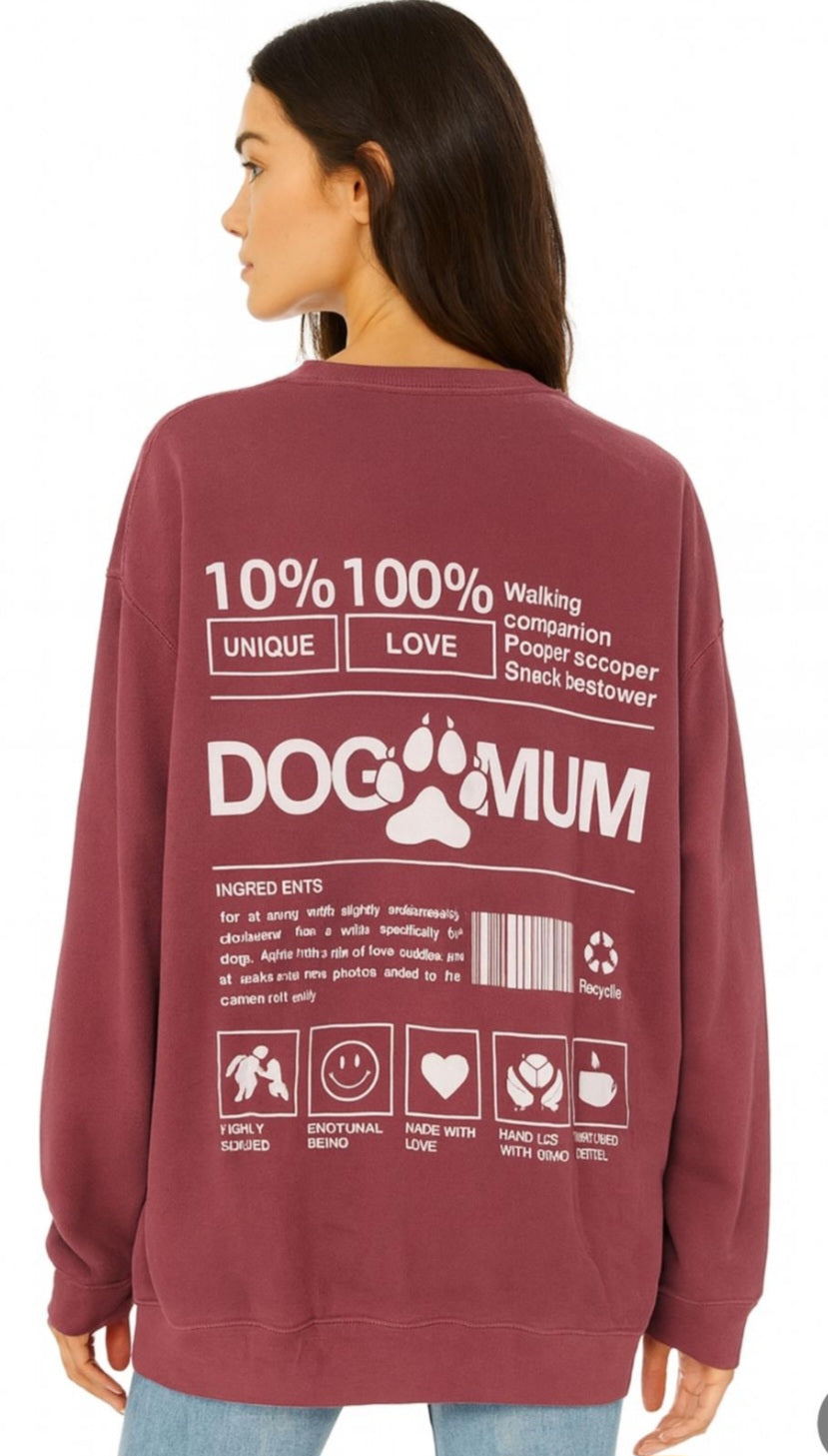 Oversize Sweatshirt Dog Mum