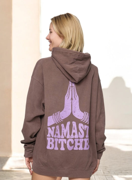 Hoodie Namaste brown
